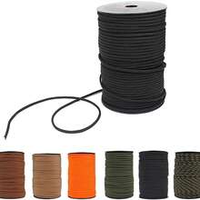 Lislark 4 Mm 9 Strand Paracord 550 Spec Camo Colours 31m-100m Bush Craft Camping Hiking - 31M Black - View 8
