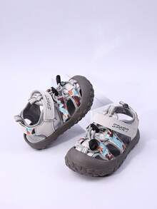 Summer New Hollow-Out Children's Sports Sandals, Casual Comfortable Toddler Girls Beach Shoes For 1-3-6-12 Years Old, Breathable Boys Closed Toe Sandals For Infant & Kids - Grey - View 7