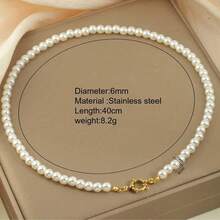 1 Bohemian Style Handmade Bead Snake Bone Chain Necklace And Stainless Steel Spring Buckle, Suitable For Women's Daily Wear And Beach Vacation Jewelry - Multicolor - View 14