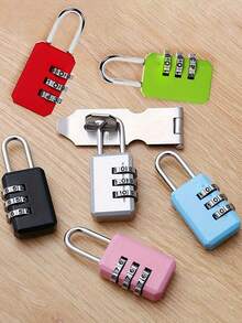 1pc Mini High-Grade Metal Combination Lock, 3-Digit Password, Suitable For Luggage, Suitcases, Gym Lockers, Drawers, Ideal Travel Accessory, Portable, Durable, Anti-Tamper, Compact Design, Convenient To Carry, Essential For Travel And Back To School Season - Multicolor - View 8