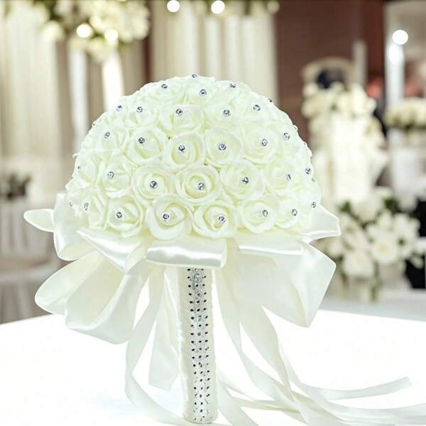 Novo buquê de casamento, decoração de noiva, acessórios para fotografia de simulação, madrinhas de casamento no estilo coreano, buquês de casamento e bolas de flores