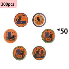 1 Set /4 Pieces /6 Pieces: Halloween Black Cat Pattern Diatom Mud Coasters, Floral Coffee Coasters, Multi-Occasion Decoration For Home And Restaurant, Daily Gifts, Table Decoration, Daily Decoration, Theme Party Decoration