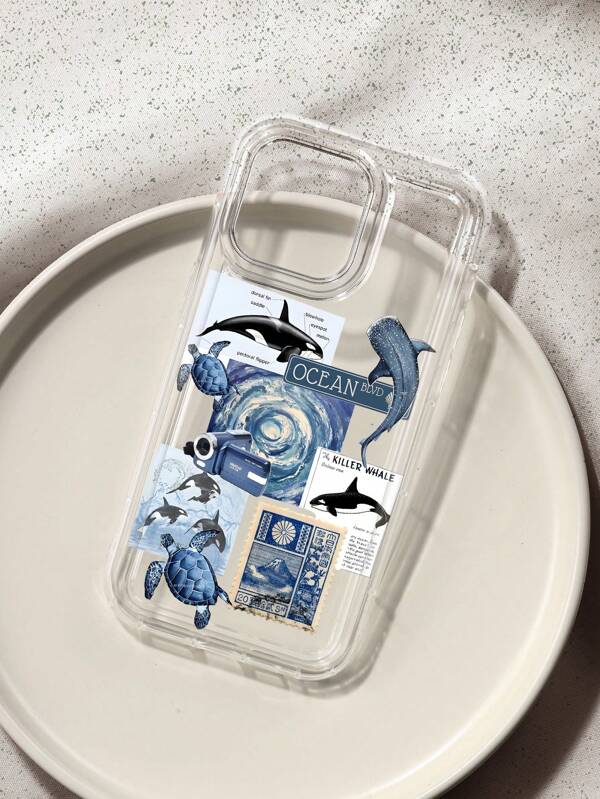 Coque transparente à imprimé animal océan, compatible avec iPhone 13/11/12/16/14/15/15Pro/15 Plus/15 ProMax/7Plus/8Plus/X/XS Max/XR/11Pro/12Pro/13Pro/14Pro/12Mini/13Mini/11ProMax/12ProMax/13ProMax/14ProMax/14Plus/6/6S/6Plus/7/8/16Pro/16Plus/16ProMax/SE et Samsung Galaxy A54/A14/A12/A13/A15/A32/A33/A24/A52S/S20/S21/S22/S23/S24/S23Plus/S24Ultra/S25/A15/A33/A23