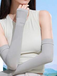 CAMEL CROWN Women's Sunscreen Sleeves Summer UV Ice Sleeve Cycling Sunscreen Gloves Thin Section Arm Guards