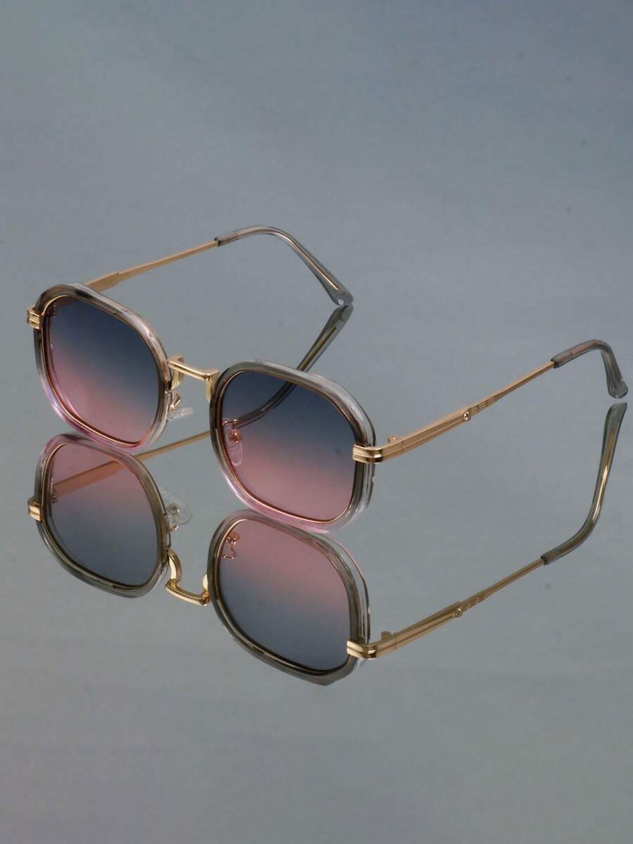 Kính thời trang gọng kim loại nhỏ cổ điển mới dành cho nam nữ tiệc tùng punk hip hop cá nhân hóa chụp ảnh đường phố catwalk kính thời trang - Nhiều màu - Xem 1