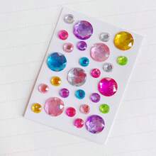 4pcs DIY Acrylic Gem Pet Stickers - Colorful Heart, Flower And Star Shaped, Suitable For Dog Grooming And Beauty Accessories - Multicolor - View 5