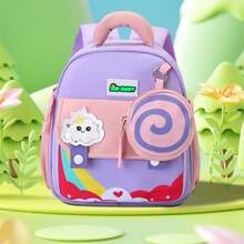 Light Weight Backpacks Cartoon Large Capacity School Bags For Kindergarten - Violet - View 4