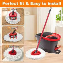1/2/3/5 pezzi Ricambi per mocio, adatti per mocio rotanti, ricariche in microfibra super, compatibili con mocio triangolari girevoli a 360 gradi, facile pulizia per pavimenti domestici, forniture per la pulizia dei pavimenti di casa - Multicolore - Visualizzare 10