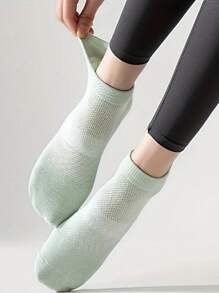 6pcs/5pcs/3pcs Colorful Yoga Socks For Women, Breathable With Grips And Ankle Cuffs, Suitable For Sports, Ballet, Yoga, Random Colors