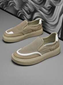 2025 New Canvas Shoes For Men, Breathable Casual Black Slip-On Loafers, Slouchy Old Beijing Cloth Shoes For Summer, Autumn & Winter