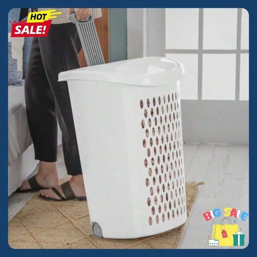 Plastic Laundry Basket With Wheels For Adults - 1 - 查看 1