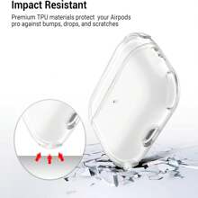 Funda protectora de silicona transparente y suave compatible con Apple AirPods Pro 2/AirPods 3/AirPods Pro 3. Funda ultrafina anti-caída de Body completo para AirPods de 2.ª, 3.ª y Pro generación.