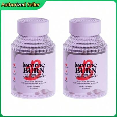 Lemme Burn AMPK Activator Fat Burner – Actiponin Gynostemma, Green Tea Extract, B6 & B12 – Belly Fat Support & Metabolism Booster For Men & Women – Vegetarian, Gluten-Free – 60 Capsules (Pack Of 2)