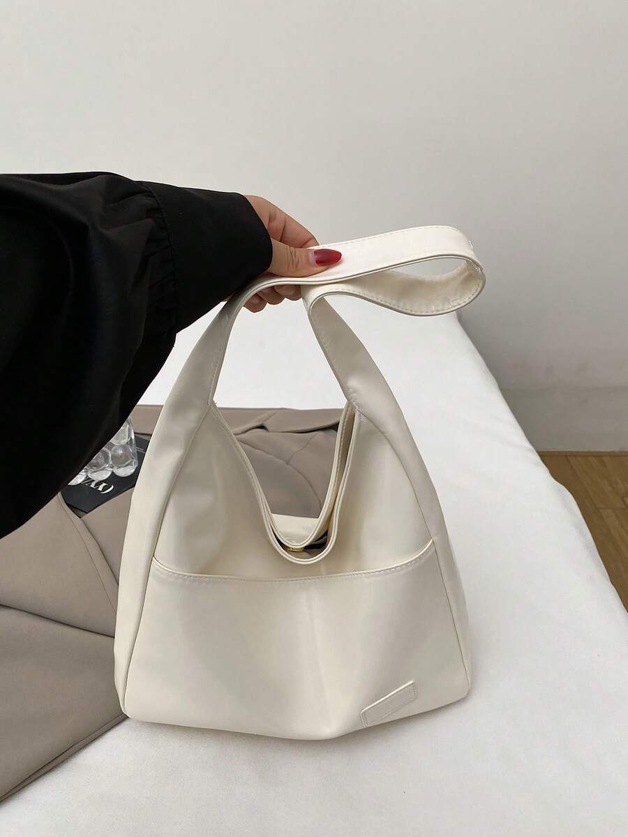 Large Capacity Women Tote Bag, Fashionable Design Shoulder Bag, High-Quality Stylish Ladies Handbag - White - View 1
