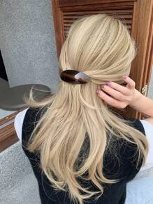 1 Piece Of Women's Hair Clip, Made Of Acetic Acid Material, With A Fashionable And Simple Design, High-End Elegant, Retro Shell Texture, Large Top Clip, Spring Clip Hair Accessory, Holiday Gift For Women, Claw Clips, Hair Claws, Clips For Hair, Hair Slide, Hair Barrettes, School Stuff