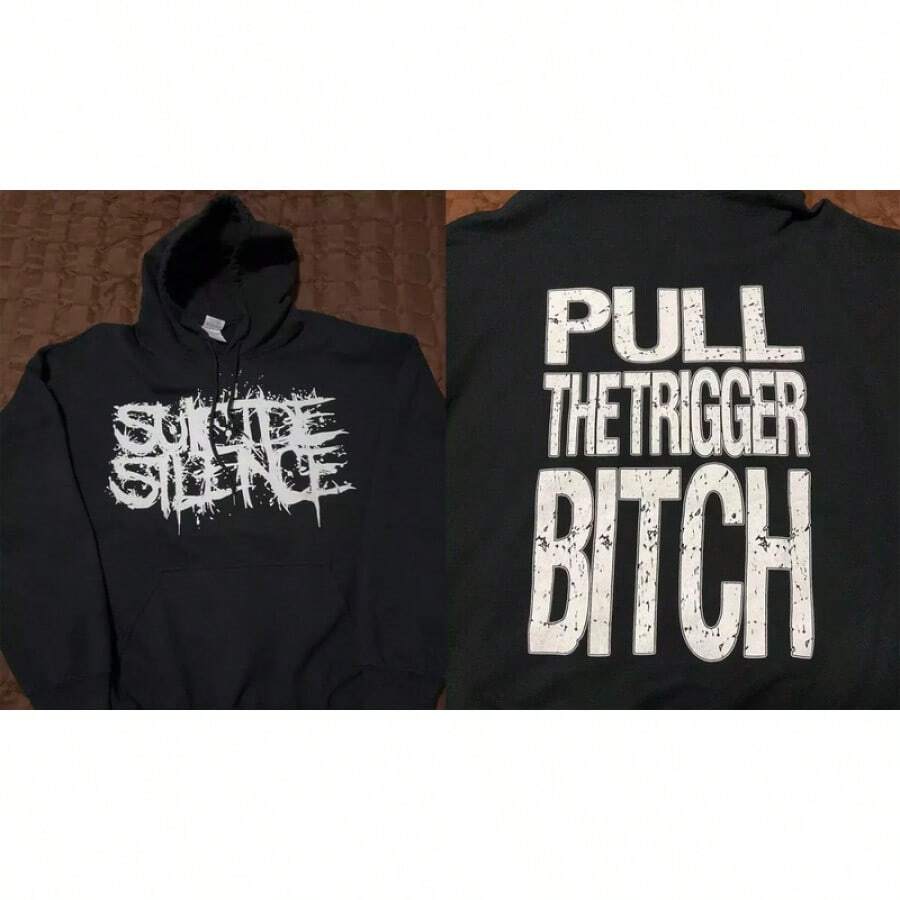 Suicide Silence BAND Pull The Trigger HOODIE REPRINTED - 黑色 - 查看 1