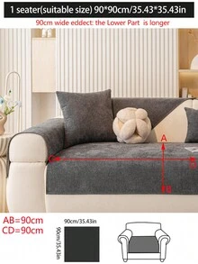 1 件四季沙发垫套，现代简约防滑沙发座垫，防水防尘可洗沙发套，柔软防褪色，宠物友好，适合 L 型沙发和 1/2/3/4 座沙发 - 深灰色 - 查看 17