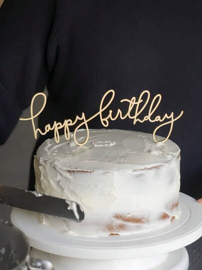 1PCS/3PCS/5PCS 新款创意生日蛋糕装饰亚克力蛋糕插卡