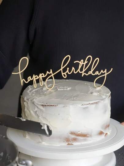 1PCS/3PCS/5PCS 新款创意生日蛋糕装饰亚克力蛋糕插卡