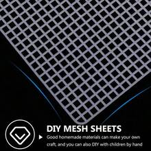 10pcs White Plastic Canvas Needlework Bed Sheets - Square Grid Embroidery & Cross-Stitch Mesh Mats For DIY Crafts, Bookmarks, Bags, Cups - Hand-Knitting Supplies For Beginners & Experts, Sewing Supplies - As shown - View 5