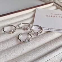 Sanrio Sanrios Hello Kittys Kawaii Kuromis My Melodys Cinnamorolls Ring Cartoon Anime Opening Adjustable Ring Crystal Ring Accessories Fashion Gift