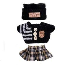 [仅衣服] 流行 17CM 可换服装套装，第一代/第二代/第三代 毛绒玩偶吊坠钥匙扣，时尚百搭 毛衣套装 - 彩色 - 查看 3