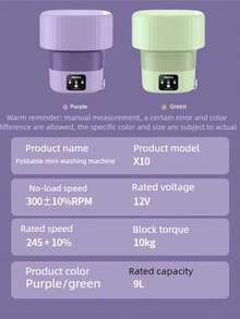 1台便携式迷你洗衣机 - 大容量，3种深度清洁模式，非常适合清洗内衣，适用于公寓、露营、旅行、房车和自助洗衣店，母亲节礼物，送给妈妈的节日礼物