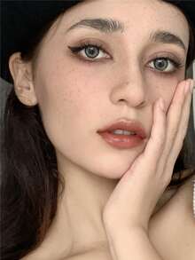 JeweLens 2Pieces Colored Contact Lenses Bueatiful Pupil Natural Color Circle Lens Gray Iris - Grey - View 7