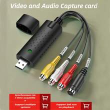 USB-Video-Aufnahmekarte zum Plug & Play - RCA zu HD 720P-Konverter für VHS, VCR, Hi8, DV-Tapes - kompatibel mit PC & unterstützt PAL/NTSC-Formate
