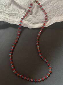 1 PC Delicate Flower Charm Necklace Hollow Flower Pendant Necklace With Adjustable Knot Resin Material Perfect For Wedding Dropship - Multicolor - View 4