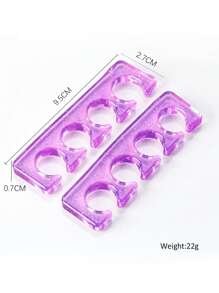 Reusable Silicone Finger Separator Nail Art Tool, Assist In Applying Nail Polish & Gel - Multicolor - View 8