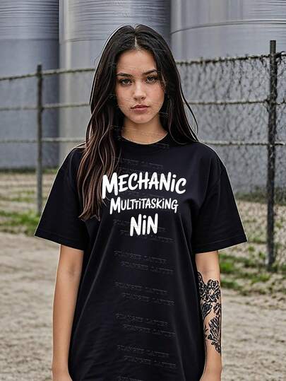 Camisetas de mujer 100% algodón para mujer, regalos para el día de la madre para S-2XL, regalos de cumpleaños para mujer, también conocidas como camisetas MULTITASKING.Camiseta de mecánico Camiseta de mecánico diésel