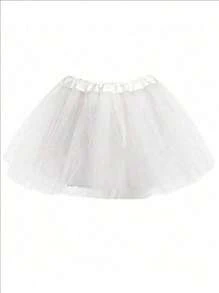 1pc Adult 3-Layer Tulle Petticoat Skirt, 40cm Princess Puffy Tutu Dress, Costume For Cosplay, Birthday Party, Role Play, Halloween
