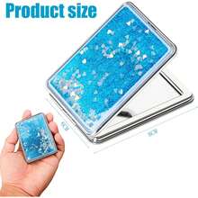 Aruicheng Pocket Mirror Small Makeup Mirror Travel Mirror Folding Mirror With Magnification 1X/2X Portable Hand Mirror Double-Sided Makeup Mirror For Wallets And Travel, Blue, School Backpack