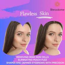 BLESSDOME 4 Pcs Wheat Straw Eyebrow Kit |   Hair Remover & Peach Fuzz Trimmer |   Exfoliating Dermaplane |   Face Razors Women |   Dermaplaning Blades