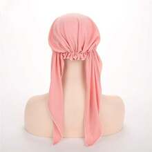 Womens Turban Chemo Hat Scarves Slip-Pre-Tied Headwear Bandana Sleep Hair Coverhalloween - 粉色 - 查看 9