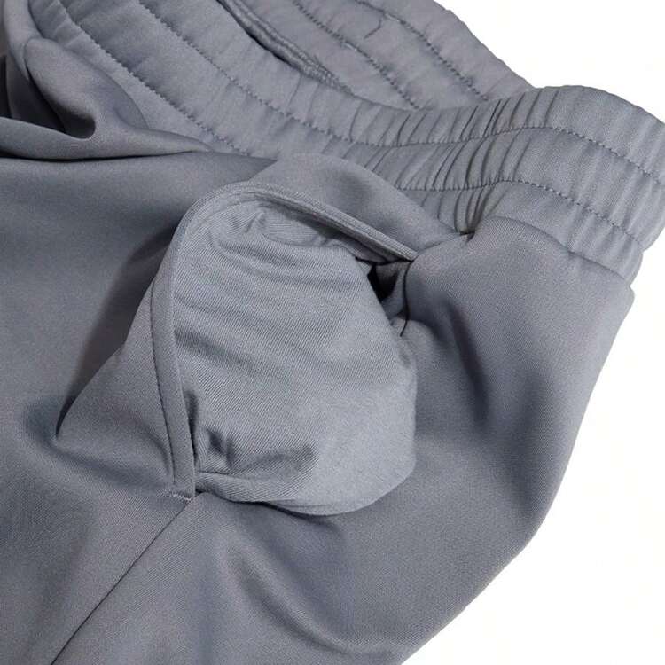 Unisex flanellfodrade stickade byxor, varma och bekväma för fritid, utomhus, fitness, träning - Grå - Visa 6