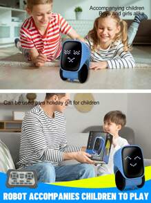 1 szt. Zabawka robot dla dzieci, różowy robot zdalnie sterowany, robot z czujnikiem dotykowym, tańczący, śpiewający, programowalny pilot, automatyczna demonstracja, zmiana wyrazu twarzy za pomocą diod LED, muzyka, zdalnie sterowany robot-dinozaur z funkcją opowiadania historii, ładowalny zdalnie sterowany robot, zdalnie sterowany robot 2,4 GHz, odpowiednia dla chłopców i dziewcząt w wieku 3-12 lat, edukacyjna, inteligentna zdalnie sterowana zabawka, na Halloween, Boże Narodzenie, Wielkanoc, prezent urodzinowy (żółty/niebieski/różowy/zielony)