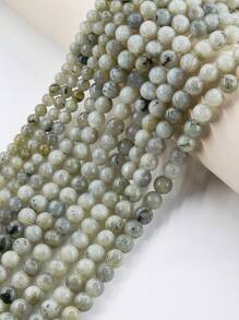 1 hebra de Cuentas sueltas de piedra natural de labradorita, cuentas redondas lisas de piedras curativas para hacer joyas, pulseras y collares de bricolaje, 4 mm, 6 mm, 8 mm