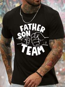 Camiseta de Cuello Redondo con Impresión de Texto Divertido para Hombres - Ropa Casual Humorística con Dicenostros Ingeniosos, Atuendos Diarios de Primavera Verano Adecuados para Fiestas y Eventos Casuales - Camiseta Gráfica Divertida Lavable a Máquina - Negro - Ver 2