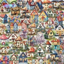 SCXXBSW 50pcs Transparent PET Stickers Fairy Tale Houses, DIY Decorative Luggage, Guitar, Notebook, Creative And Fun Cartoon Waterproof Stickers - Multicolor - View 8