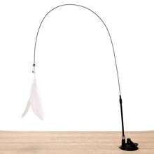 1Pc Cat Teasers Stick Interactive Toys, Pet Feather Bell Refill Replacement Catcher Product For Cat Exercise Self-Entertainment,With Suction Cup,Handheld Teaser Stick,Cat Mom,Dog Mom,Catlover,Doglover, Best Cat Mom ,Best Dog Mom,Cool