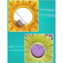 1 套向日葵头饰服装，绿叶手套 + 向日葵面罩，有趣的表演道具，向日葵帽子，黄色花朵头饰，适合化妆舞会、舞蹈表演、节日游戏，成人尺寸 - 黃色 - 查看 4