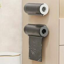 1pc Garbage Bag Holder, Kitchen Trash Bag Storage Box, Wall-Mounted Bathroom Trash Bag Dispenser - Multicolor - View 4