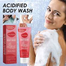 OceAura Body Wash Deeply Cleaning Gentle Exfoliation Remove Dead Skin Smooth Tender Moisturizing Long Lasting Fragrance Bath Gels Orange/Coconut Vanilla/Peony Rose - Red (Peony Rose) - View 6