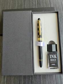 [Customized] 1pc High-Quality Electroplated Elegant Customized Refillable Fountain Pen With 0.5mm Fine Nib, Smooth Writing, Includes 30pcs 2.6mm Ink Cartridges. A Thoughtful Daily Writing/Calligraphy Pen Gift For Coworkers, Family, Valentine's Day, Back-To-School, Graduation, Christmas, Father's Day, Teacher's Day, Thanksgiving, Christmas, Mother's Day, Birthday, Personalized Gift - Multicolor - View 61