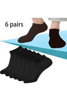 6/10/15/20 /30Pairs Women & Men Solid Color Low Cut Invisible Short Socks, Ladies Short Socks For Spring, Summer, Autumn & Winter, Men Elastic Soft Breathable Socks, Suitable For Daily Wear - Multicolor - View 21