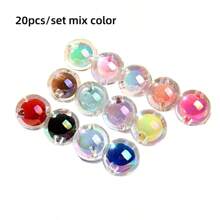 Enjoy Fun of DIY 20 Peças Contas Acrílicas Redondas Transparentes, Suprimentos para Fazer Pulseiras, Correntes de Telefone, Joias DIY