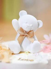 Silicone Bear Mold Aromatherapy Goodbye Bear Design Animal Design Candle Mold DIY Handmade Gypsum Crystal Drop Glue Making Creative Project Animal Theme Design Flexible Silicone Mold Handicraft Silicone Mold - White - View 5