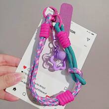 2-In-1 Dual Color Phone Lanyard Wrist Strap, Star Pendant, Unisex Outdoor Hiking Portable Phone Cord